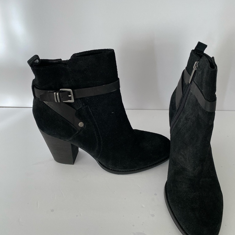 Ivanka Trump Black Suede Ankle Booties